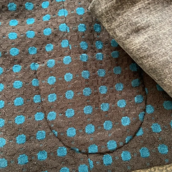 Kim Rogers Petite Black and Blue Polka Dot Blazer - Picture 7 of 7